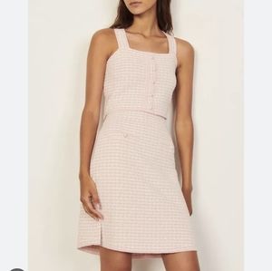 Sandro Blandine Tweed A-Line Skirt